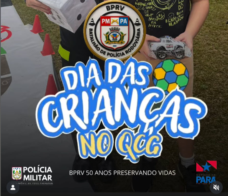 O Batalhão de Polícia Rodoviária BPRV marcou presença no evento alusivo ao Dia das Crianças