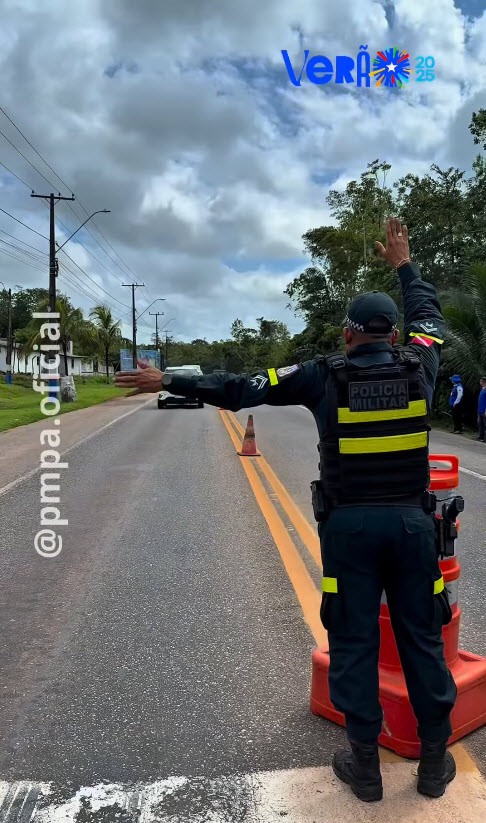 Operação Verão 2025, a Polícia Militar do Pará, em parceria com o Batalhão de Polícia Rodoviária